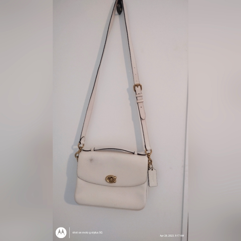 Genuine Coach chalk Cassie crossbody purse